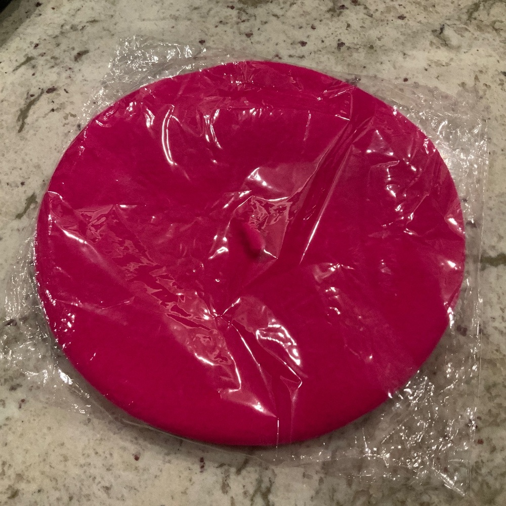 Fuscia Pink Barbie Beret Hat New